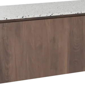 Balmani Eclips hängendes Möbelstück Set: 120 x 55 cm, Amerikanischer Nussbaum, mit Stretto Einzel- oder Doppel Waschtischplatte Bianco Nero Terrazzo Meistverkauft