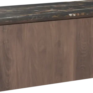 Balmani Eclips hängendes Möbelstück Set: 120 x 55 cm, Amerikanischer Nussbaum, mit Stretto Einzel Waschtischplatte Portoro Gold Marmor Abverkauf