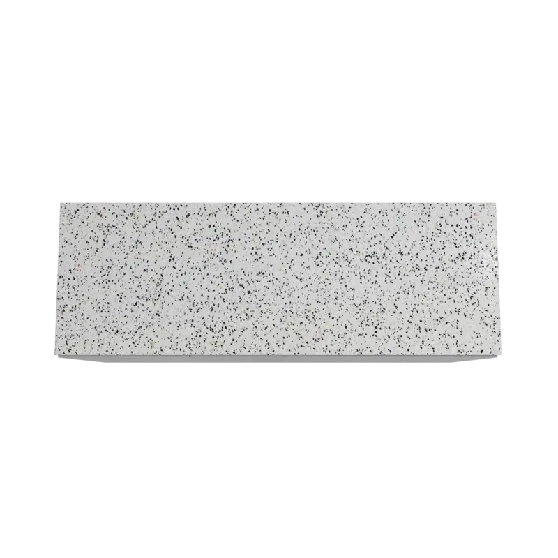 Wochenendangebot Storke Edge freistehendes Möbelstück Set: 150 x 52 cm, Beton dunkelgrau, mit Tavola Einzel- oder Doppel Waschtischplatte, Terrazzo in Weiß/Schwarz matt