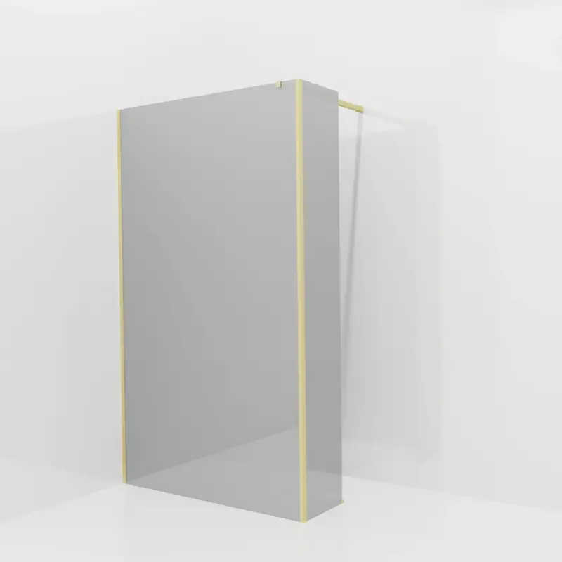 Ausverkauf Balmani Modular Walk-In Dusche mit fester Seitenwand: 120 x 200 cm, Reflex-Spiegelglas, Profil Brushed Champagne Gold