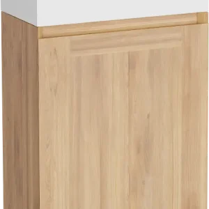 Balmani Mitra hängendes WC-Möbel-Set, 42 x 21 cm, Teak mit Dama Waschtisch in Matte Solid Surface Jetzt Bestellen