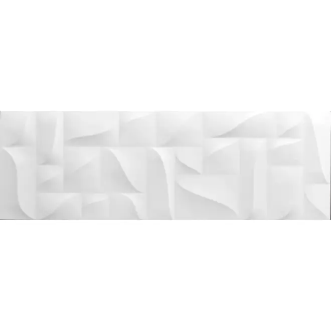 Sonderaktion Keraben Superwhite Dekor weiß Geometric matt - Silk Touch 30x90 cm