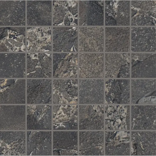Schnäppchen Provenza Unique Intensity Cobblestone Black Matt Mosaik 30x30 cm