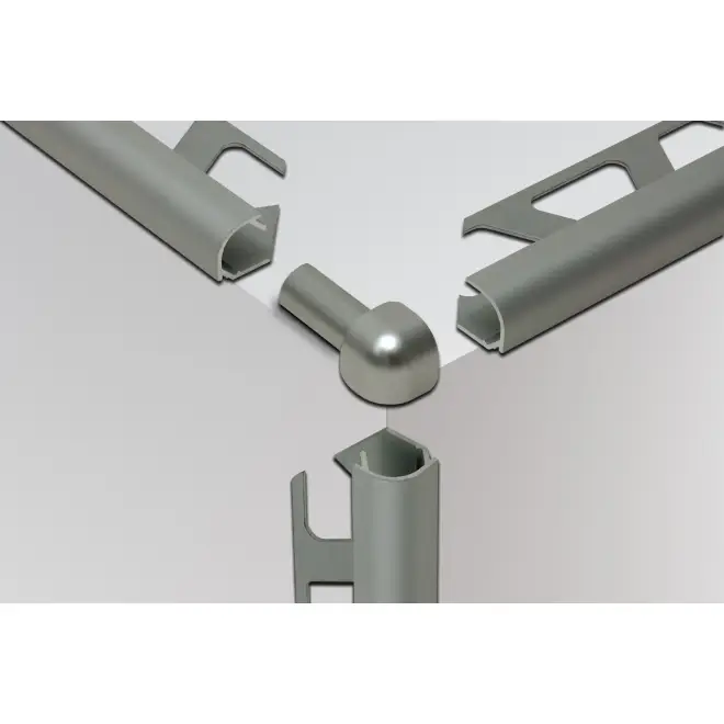 Schlüter Rondec-E Ecken, Außenecke Imitat Metall-Druckguss, Rondec-E-Ecken ED/RO100E Meistverkauft