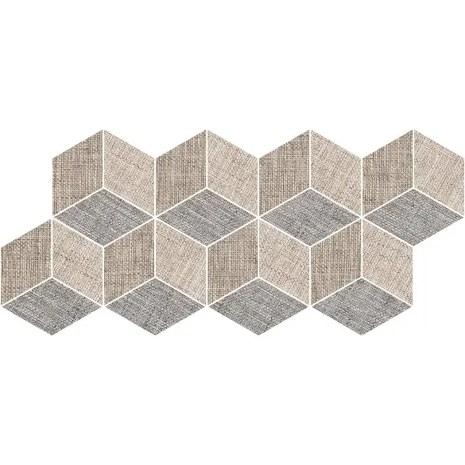Echt Sant Agostino Fineart Mix Dark Naturale Mosaik Hexagon 20x46 cm