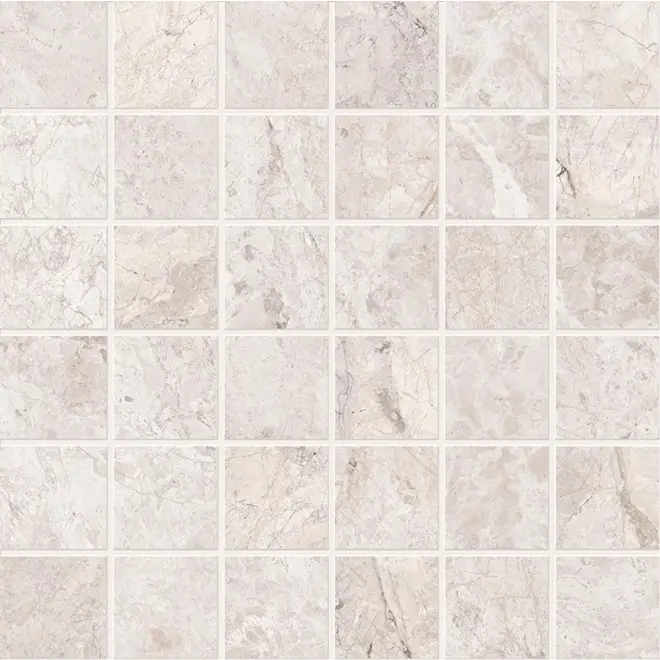 Bestpreis Keope Omnia Emperador White Mosaik 5x5 Spazzolato (R10) 30x30 cm