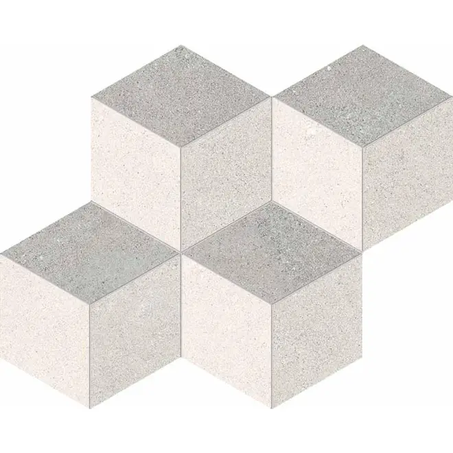 Sonderaktion Keope Grace White/Silver/Iron Mosaik Rombi Spazzolato (R10) 30x35,2 cm
