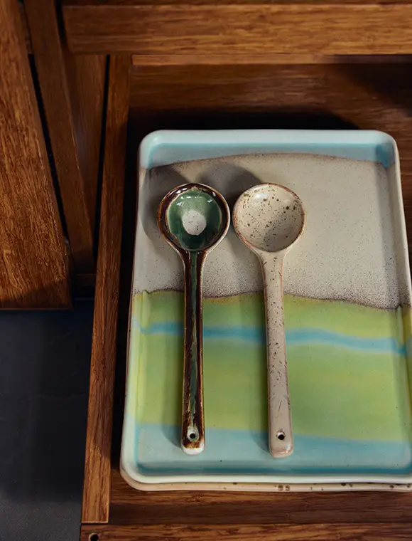 2er Set Servierlöffel 70s Keramik von HKliving Neu Im Sortiment