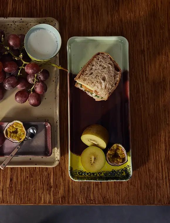 Cake Tray, 13,5x31,5 cm, 70s Keramik von HKliving Ausverkauf