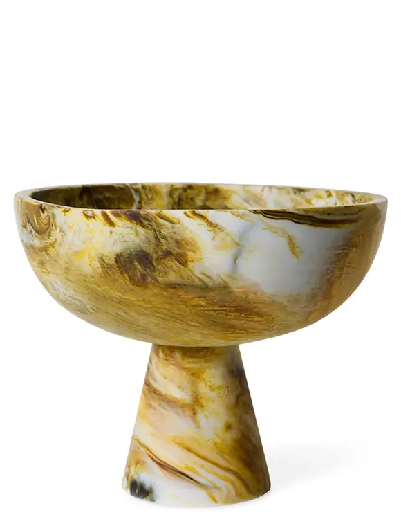 Marmor Bowl mit Fuß, 19xØ23,5 cm v. HKliving Sale