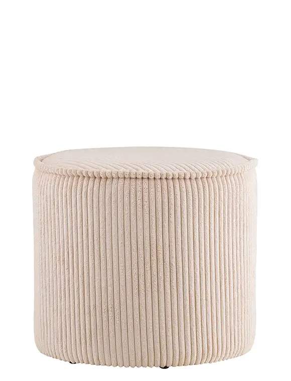 Abverkauf Pouf Taupo, 35xØ40 cm aus Ribcord von House Nordic