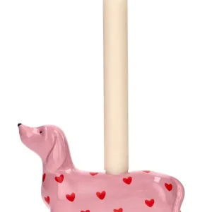 Online Kaufen Dackel Kerzenhalter Mignon in rosa von GiftCompany