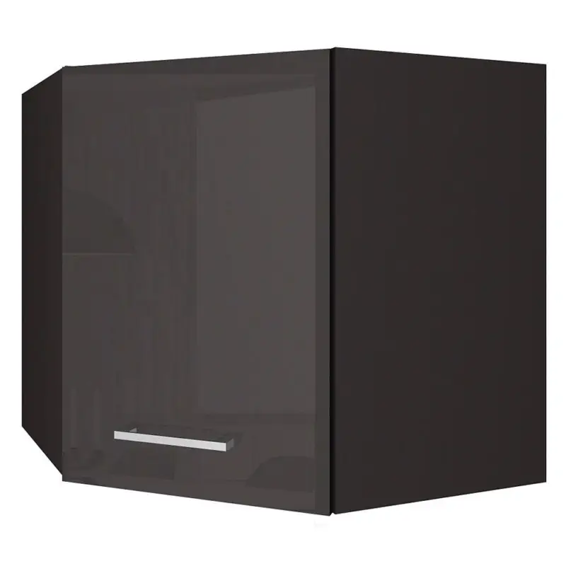 Eck-Küchen-Hängeschrank 60x60 MARANELLO-03 Anthrazit Hochglanz Breite 60 cm Meistverkauft