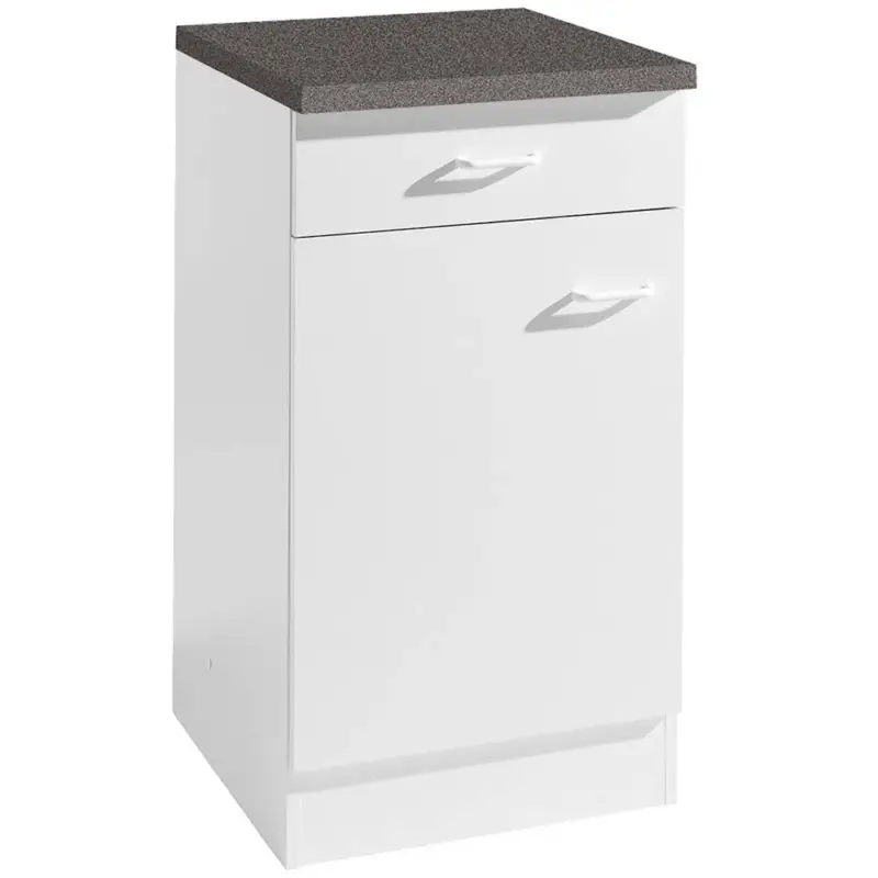 Finale Aktion Küchen-Unterschrank 1-türig SALERNO-03 Weiß Breite 40 cm
