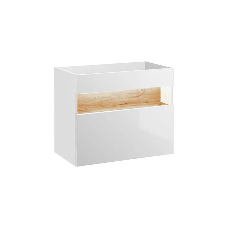 Zertifiziert Waschbeckenunterschrank BERMUDA-56 in weiß-Hochglanz B/H/T x 79/67/45cm
