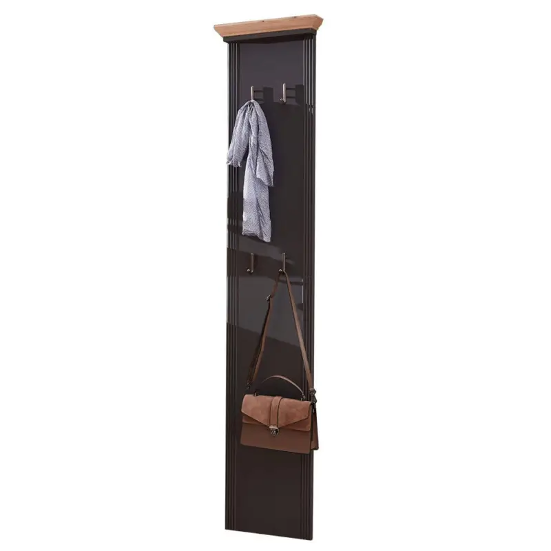 Meistverkauft Landhaus Garderobenpaneel JÜLICH-36 in graphit mit Artisan Eiche, B/H/T 41x195x9cm