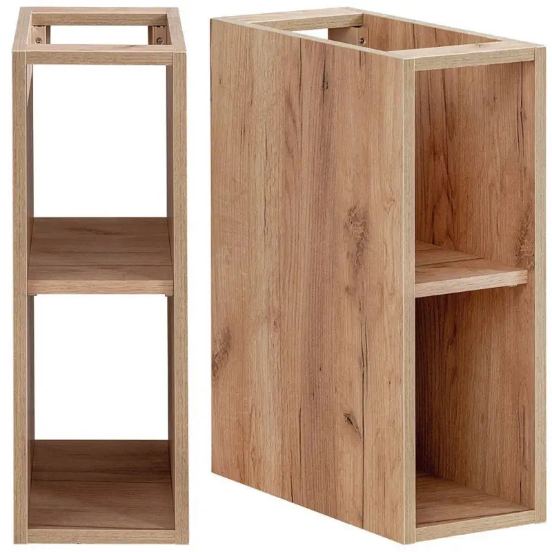 Badezimmer Unterschrank Regalschrank 20cm offen TOSKANA-56 in Wotaneiche Nb. B/H/T ca. 20/57/44cm Must-Have
