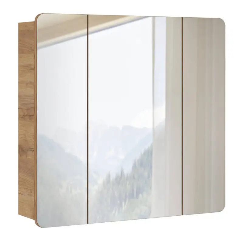 Spiegelschrank 80 cm LUTON-56 in Wotan Eiche Nb. Nb. B/H/T ca. 80/75/16 cm Rabatt