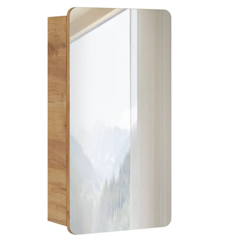 Zertifiziert Kleiner Spiegelschrank 40 cm LUTON-56 in Wotan Eiche Nb. Nb. B/H/T ca. 40/75/16 cm