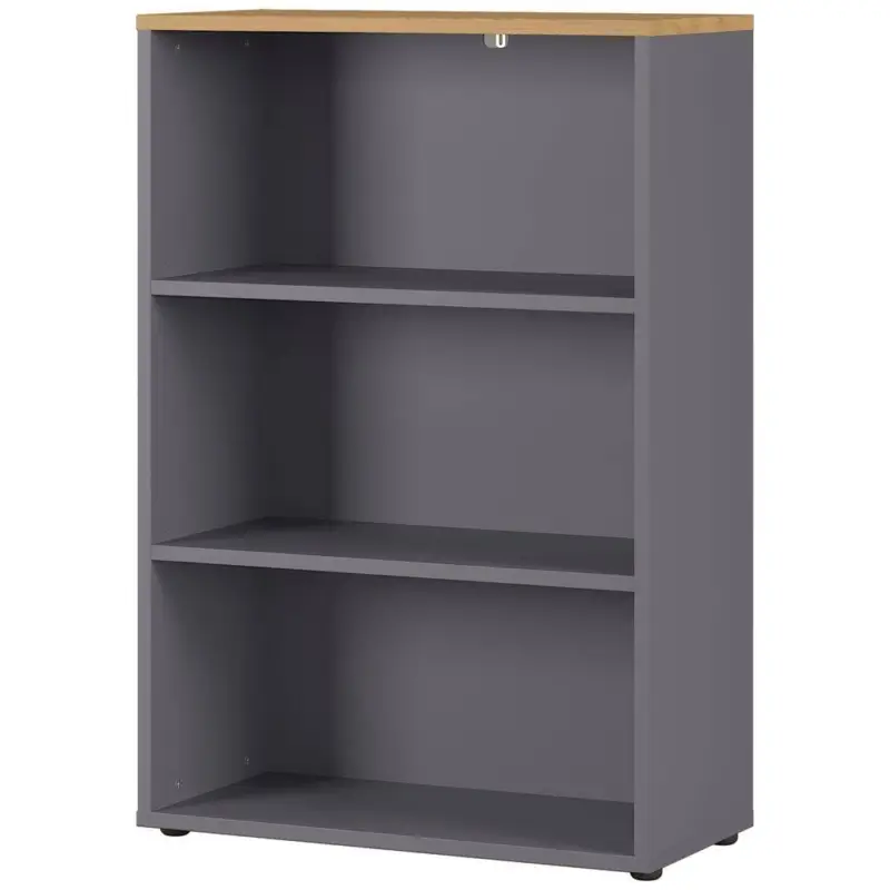 Aktenregal 80cm AURAY-01 Graphit/Grandson-Eiche-Nb. B/H/T ca. 80/120/40cm Online Kaufen