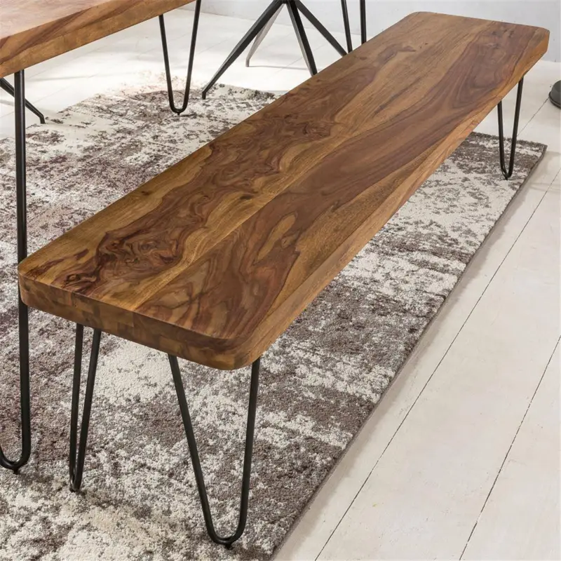 Abverkauf Esszimmer Sitzbank Massiv-Holz Holz-Bank Natur-Produkt Küchenbank im Landhaus-Stil B/H/T ca. 120/45/40cm