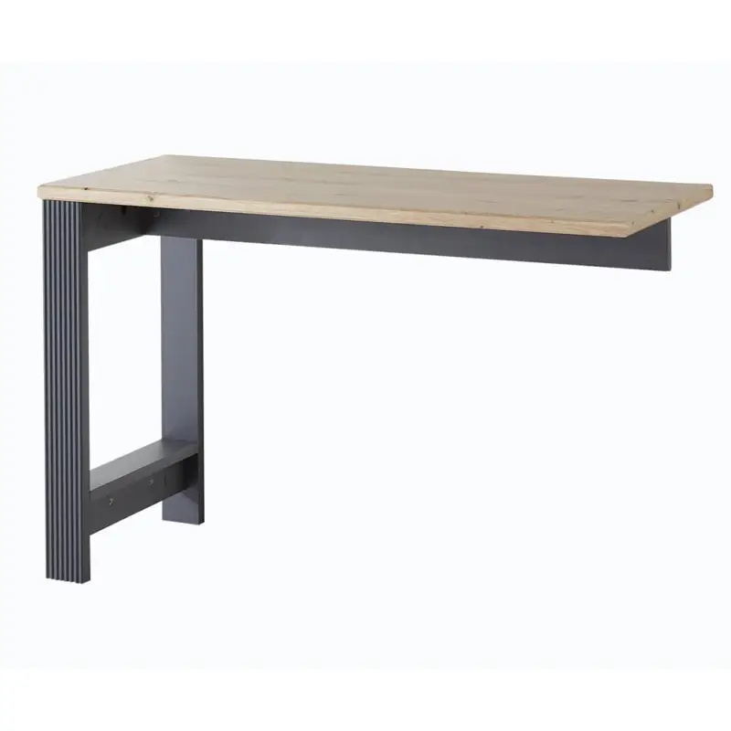 Neu Im Sortiment Arbeitszimmer Schreibtisch Winkel JÜLICH-36 in Graphit mit Artisan Eiche Nb., B/H/T: ca. 120/76/50 cm