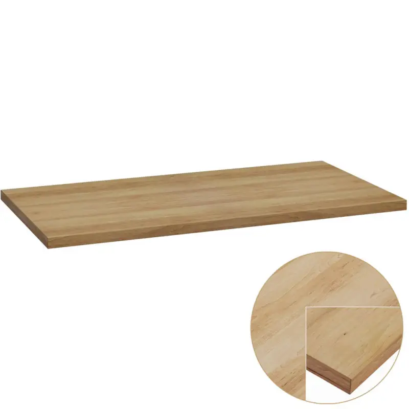Abverkauf Waschtischplatte 90 x 46 cm SOFIA-107, Trüffel Buche Nb., B/H/T: ca. 90/2,5/46 cm