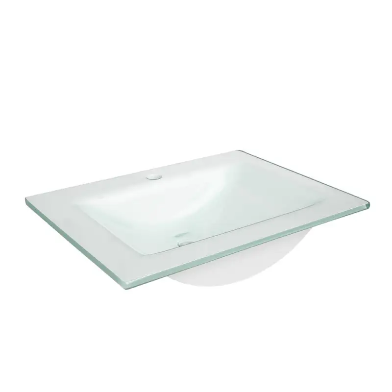 Abverkauf Waschbecken aus Glas glänzend, B/H/T: ca. 61/2/46 cm
