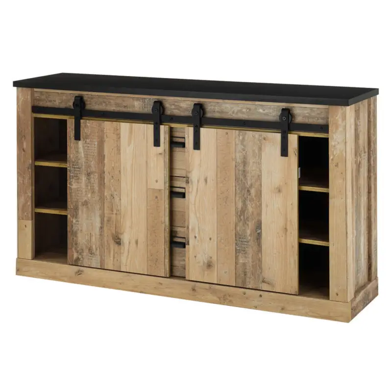 Abverkauf Sideboard SHELTON-61 in Old Style hell Nb. mit anthrazit, B/H/T: ca. 162/91/43 cm
