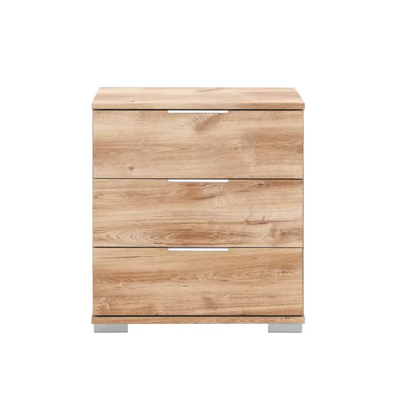 Schlafzimmer Nachttisch Nachtschrank, auch für Boxspringbett geeignet, in Plankeneiche Nb. ELSTRA-43, B/H/T ca. 52/58/38 cm Preisknaller