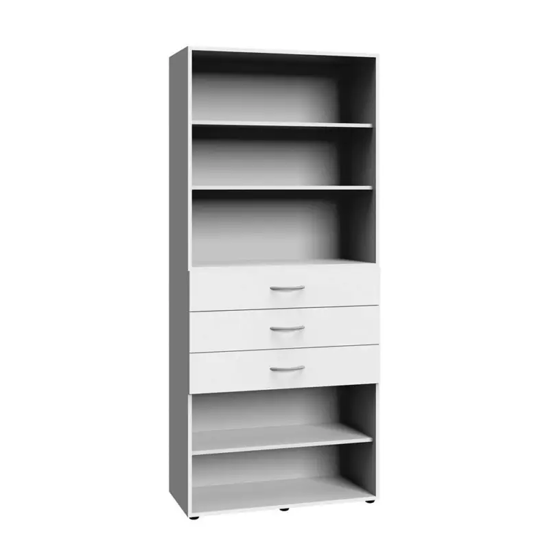 Neue Kollektion Regal weiß MIAMI-43, B/H/T ca. 80/185/40 cm