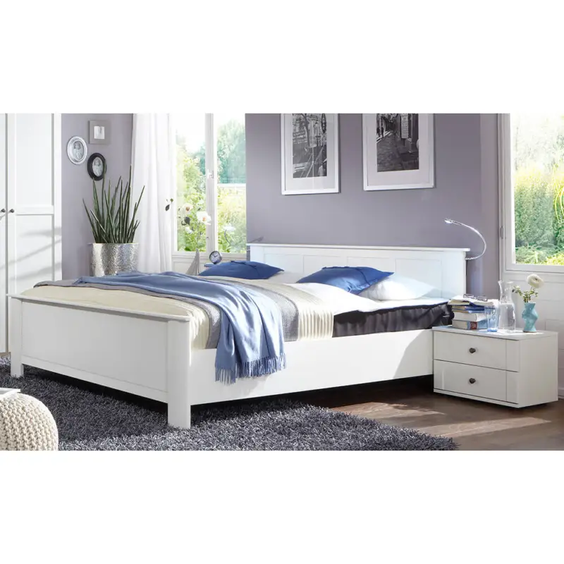 Günstig Schlafzimmer Set 3-teilig CROPANI-43 mit Bett 180x200 in weiß