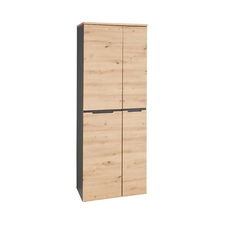 Aktenschrank 2-türig, 75cm breit, graphit mit Eiche, MANRESA-36 Mega-Angebot