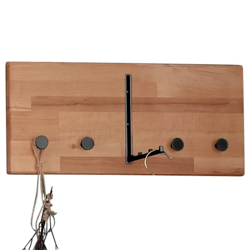 Garderobenpaneel Buche Massivholz 50 cm Haken CUENCA-137 Online Kaufen
