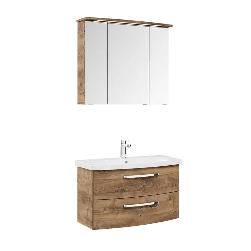 Waschplatz Set 2-teilig, 84cm breit, in Eiche Ribbeck SINTRA-66 Garantierte Lieferung