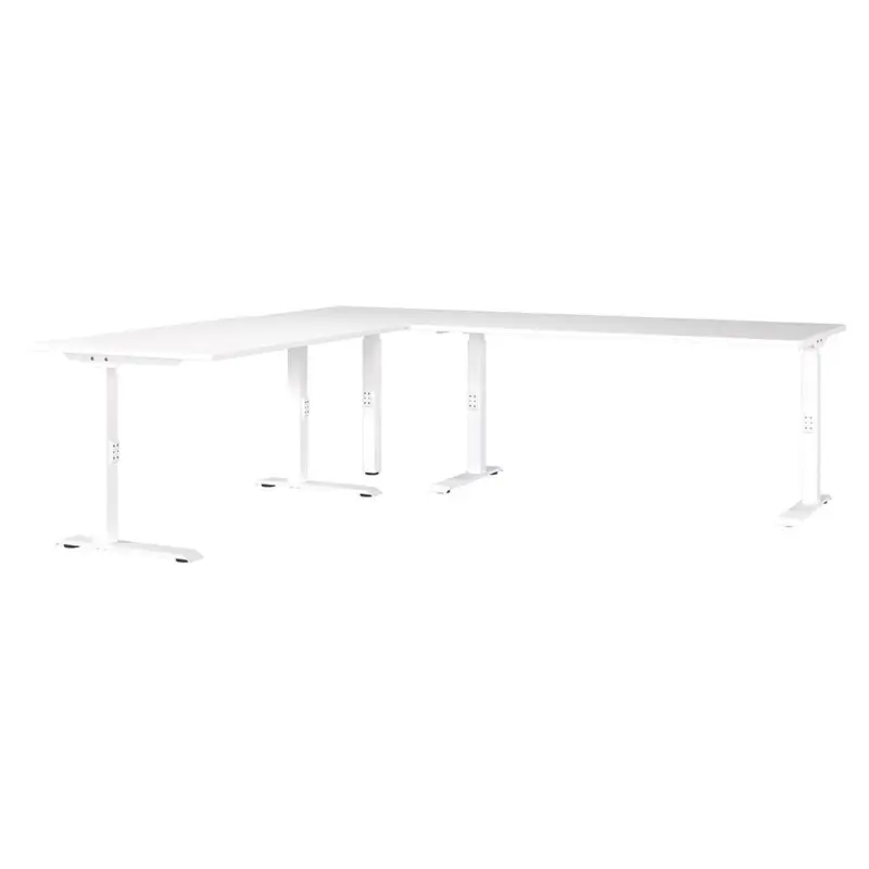 Eckschreibtisch 260x200cm, weiß, MEMPHIS-01 Aktuell