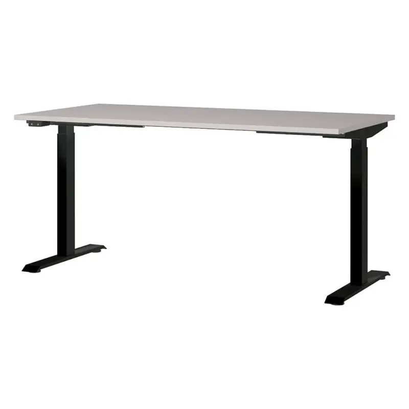 Zertifiziert Schreibtisch 160cm, elektrisch höhenverstellbar, kaschmir, MEMPHIS-01