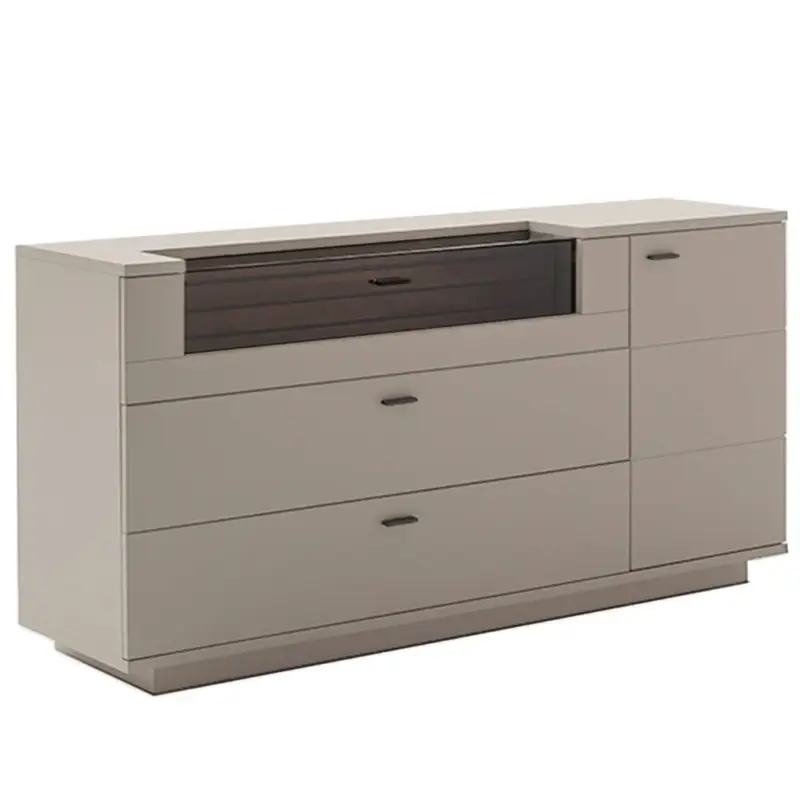 Neu Sideboard 165 cm in grau mit Eiche LIEZEN-05