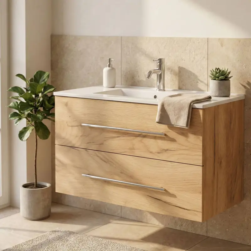 Top-Seller Waschtisch 90 cm in Eiche HARLINGEN-02