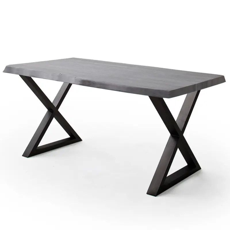 Neue Kollektion Esszimmer Tisch 220x100 cm, Akazie massiv, grau sandgestrahlt - COSENZA-06
