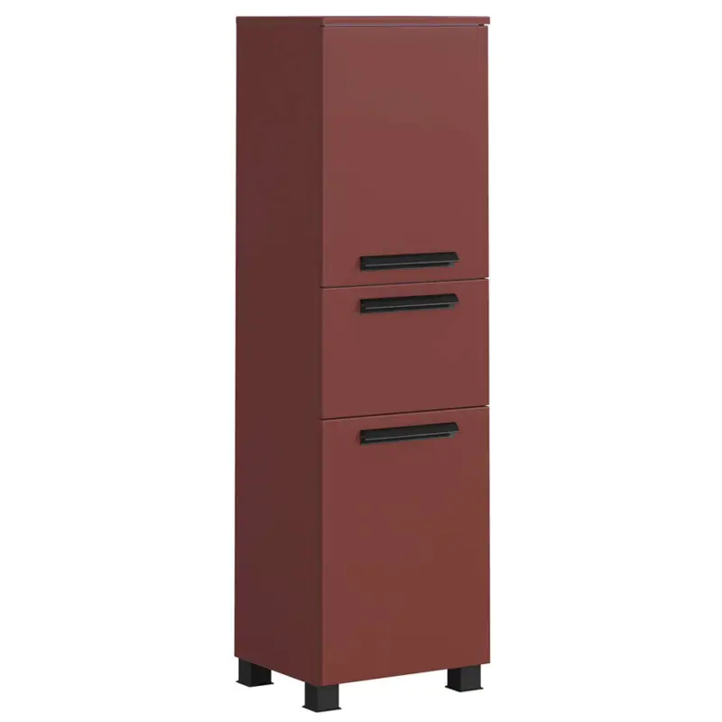 Abverkauf Badezimmer Midischrank 40 cm Breite in rot - ATELLA-03