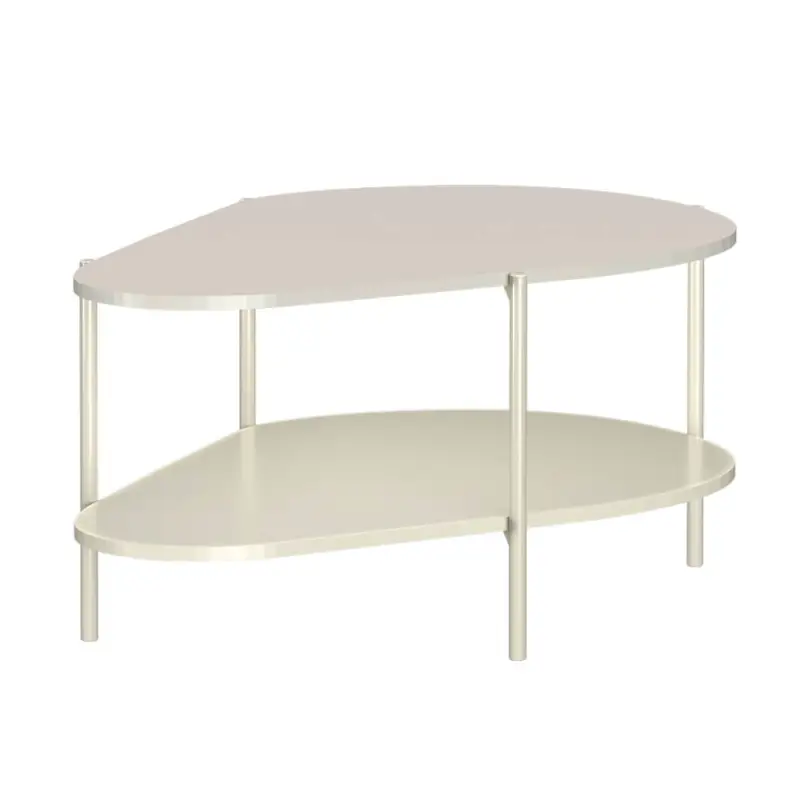 Preiswert Wohnzimmer-Couchtisch 90 cm breit in kaschmir mit Ablageboden MAZARA-161
