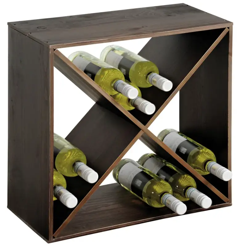 Günstig KESPER Weinregal-Regalsystem 4-Fächer Einteilung Kiefernholz50 x 50 x 25,5 cm