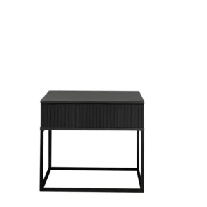 Sichere Zahlung Nachtkommode Casia 2 grau/ schwarz