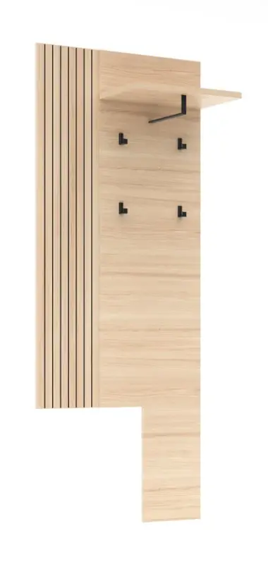 Saisonangebot Garderobenpaneel Pisa 70 x 175 cm Riva-Eiche-Dekor/schwarz