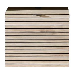Sonderangebot TV-Schrank Ina 60 x 51(62) x 44 cm Cashmere supermatt/Absetzung Riva-Eiche-Dekor, Leistenoptik