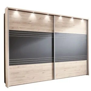 Schwebetürenschrank Köln Steineiche Nachbildung ca. 250 x 217 x 67 cm Preisreduziert