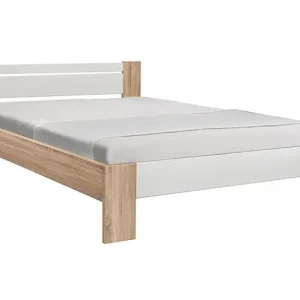 Futonbett Vega, Eiche Sonoma Nachbildung / Weiß Super-Preis