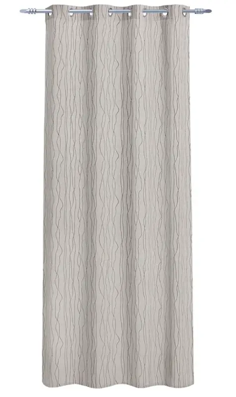 Ösenvorhang Rouge 2er Set, 140x245cm, natur, Polyester Sonderangebot