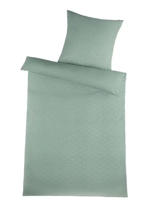 Direkt Vom Hersteller Mikrofaser-Bettwäsche HIGH CLASS CUBE 135 x 200 cm salbei